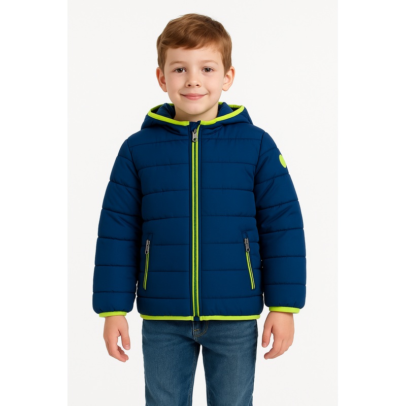 Gerry Boy’s Navy Jersey Lined Bubble Hooded Jacket  |Gerry In Lebanon