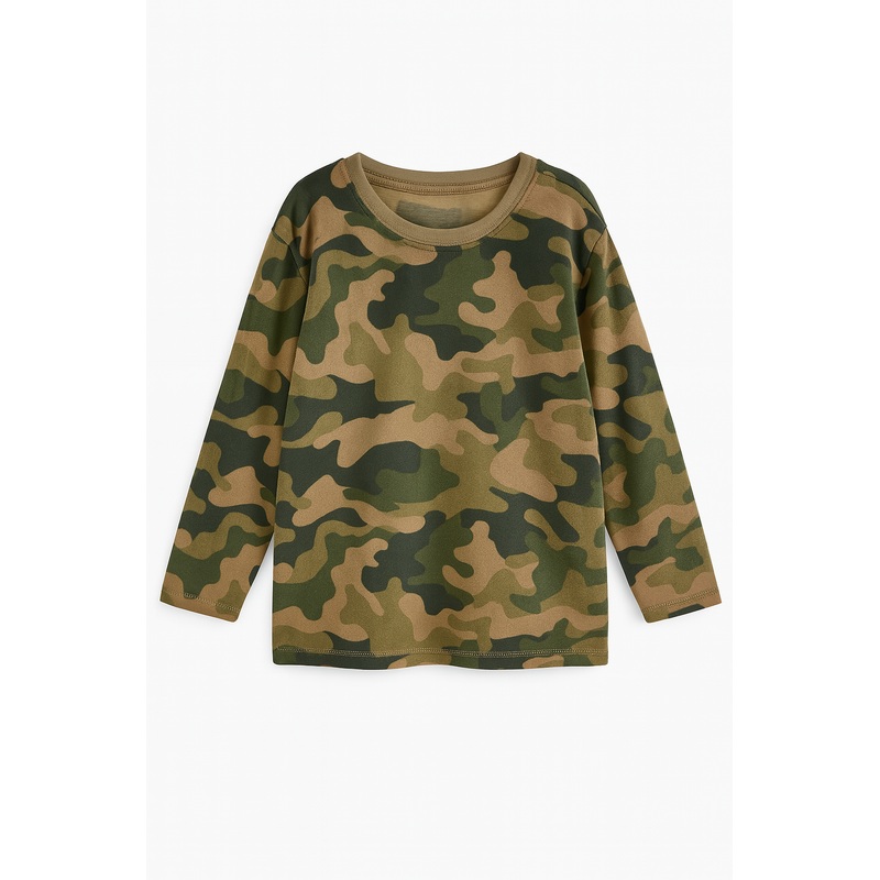 Lands’ End  Boy’s Green Camo Pajama 3-Piece Sleep Set  |Lands’ End In Lebanon