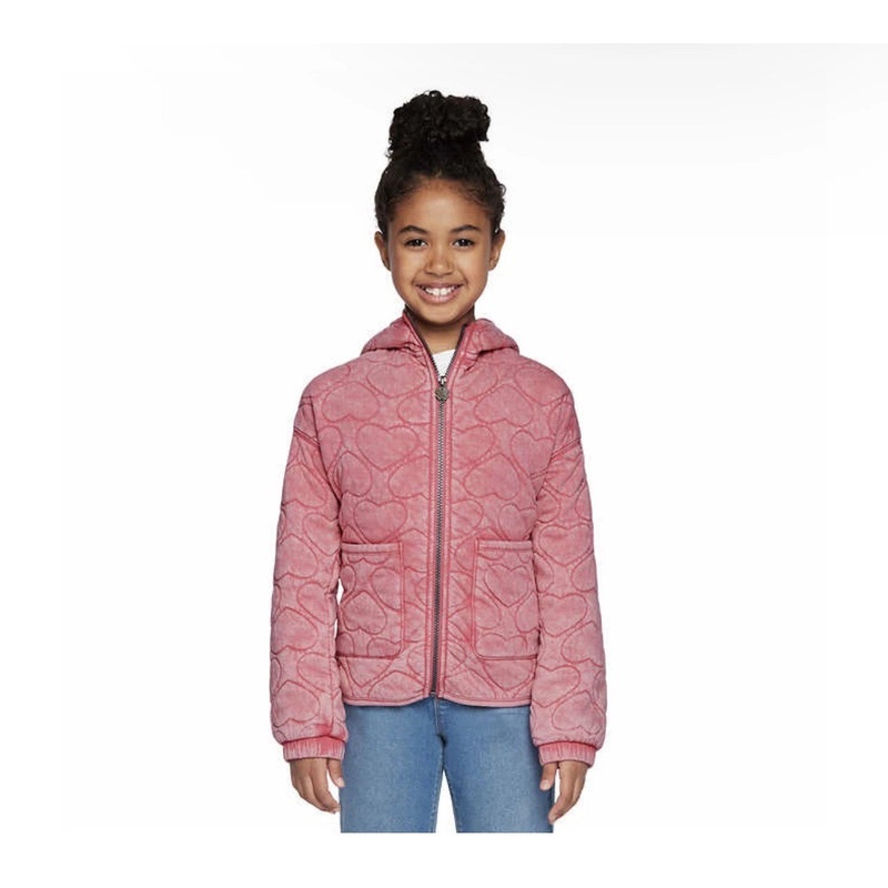 Lucky Brand Girl’s Pink Full-Zip Quilted Hooded Jacket  |Lucky Brand In Lebanon