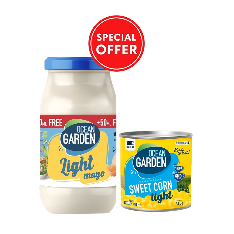 Ocean Garden Mayo Light 500ml + Sweet Corn Light 340g (Special Offer) | Ocean Garden In Lebanon