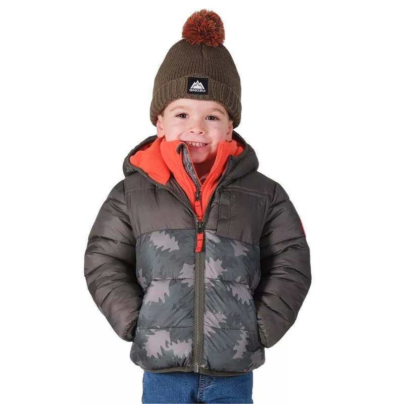 Snozu Boy’s Green Multicolor Puffer Jacket | Snozu in Lebanon