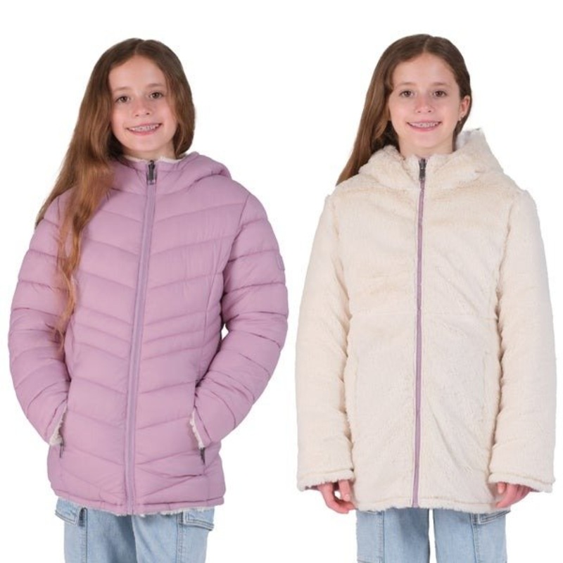 Steve Madden Girl’s Purple Reversible Hooded Jacket |Steve Madden In Lebanon