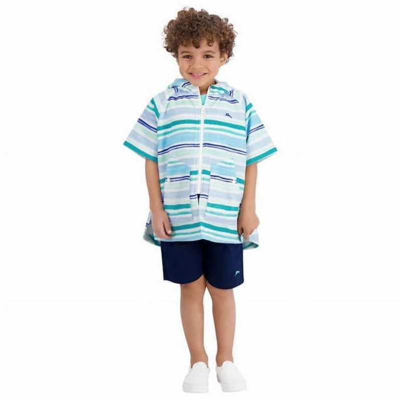 Tommy Bahama Boy’s Multicolor Striped Short Sleeve Hooded Swim Cover |Tommy Bahama In Lebanon
