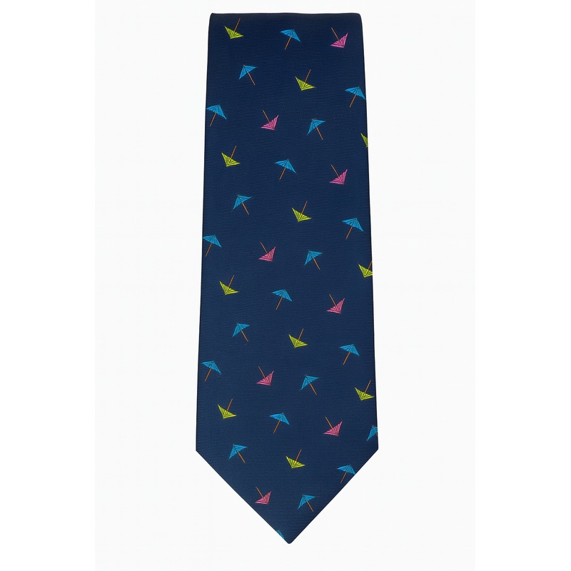 Bar III Men’s Navy Blue Skinny Cocktail Umbrella Tie ABL367