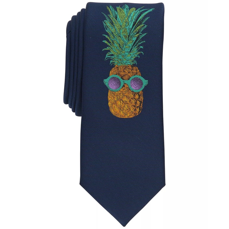 Bar III Mens Ruba Pineapple Tie Navy OS ABL103 SHR,