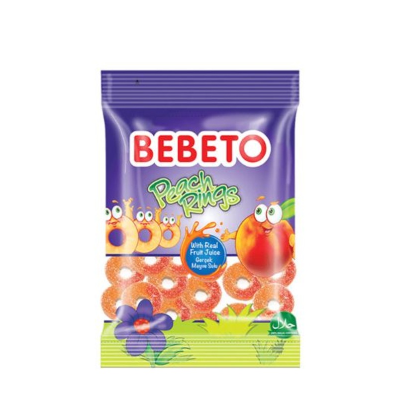 Bebeto Jelly Gum Peach Rings 18g | Bebeto In Lebanon