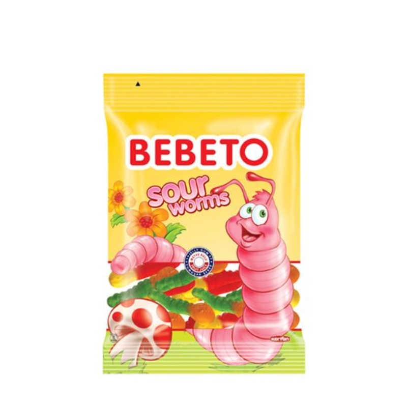 Bebeto Jelly Gum Sour Worms 18g | Bebeto In Lebanon