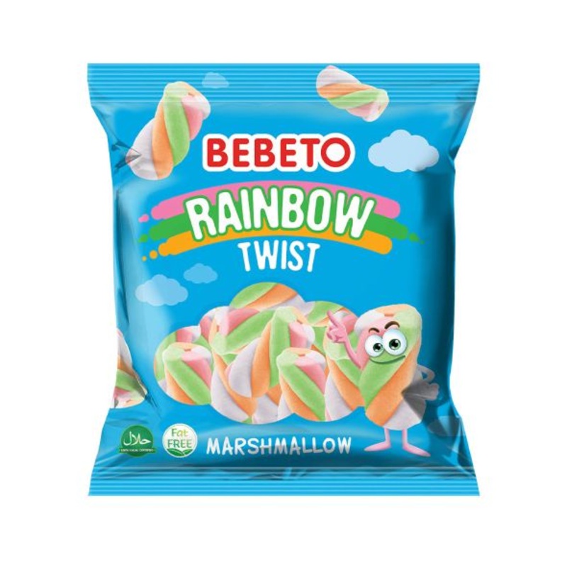 Bebeto Marshmallow Rainbow Twist 60g | Bebeto In Lebanon