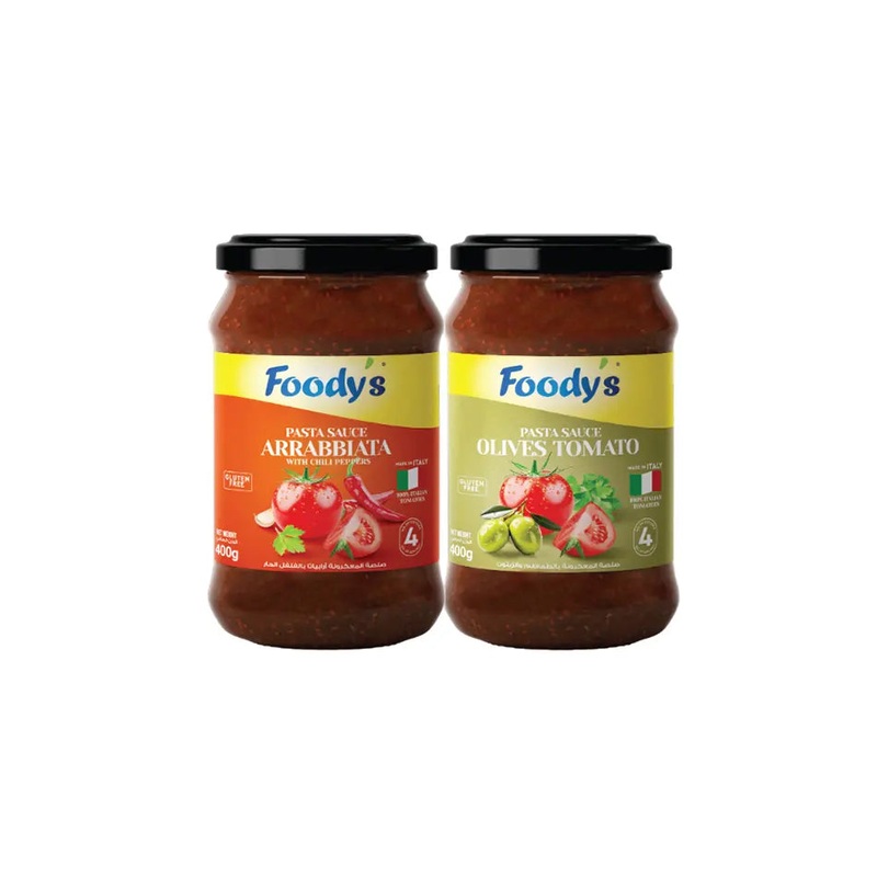 Foodys Arrabiata 400g + Olives Tomato 400g (Special Offer) | Foody’s In Lebanon
