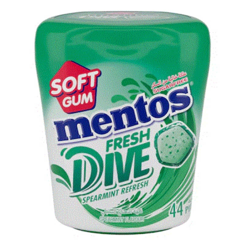 Mentos Fresh Dive Gum Spearmint 44 Pcs | Mentos In Lebanon