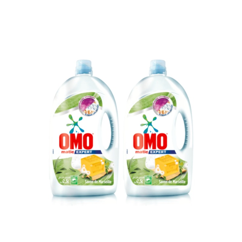 OMO Matic Liquid Detergent Savon De Marseille (Pack of 2 x 2.5L Special Price) | OMO In Lebanon