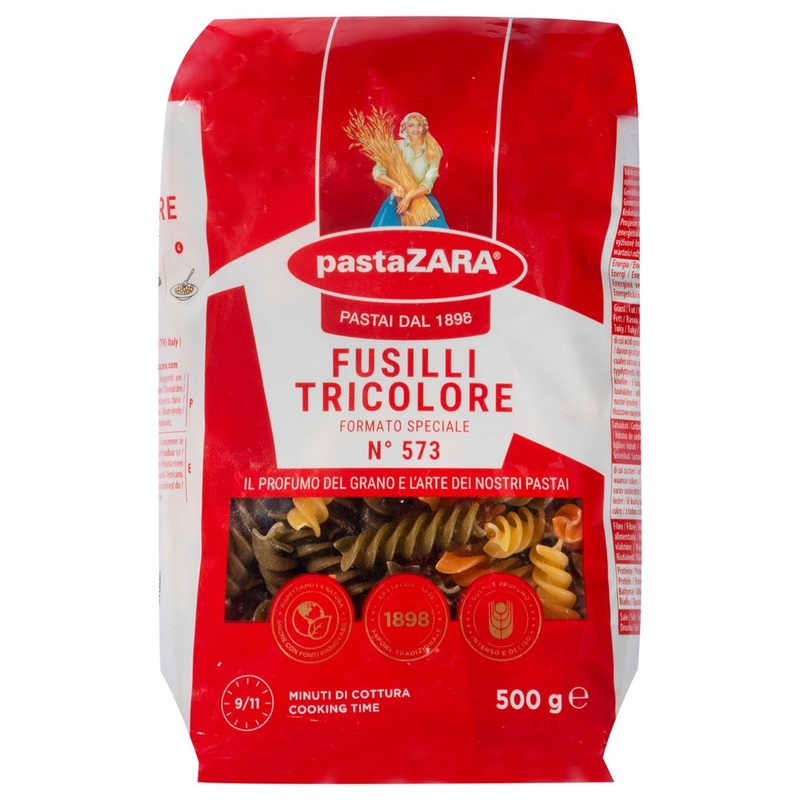 Pasta Zara Fusilli Tricolore No. 573 500g | Pasta Zara In Lebanon