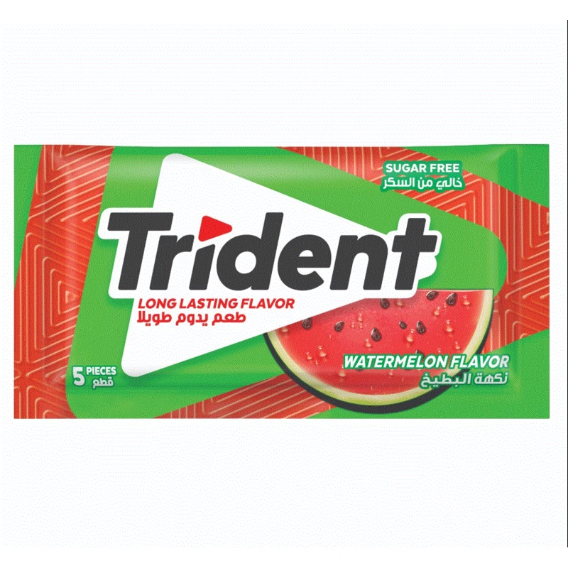 Trident Sugar Free Watermelon Gum 5Pcs| Trident In Lebanon