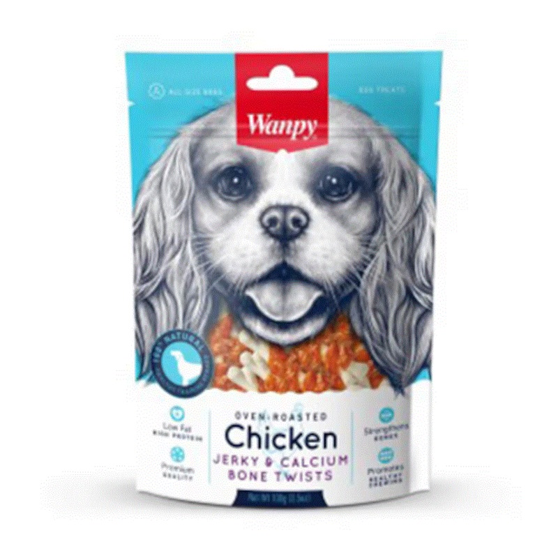 Wanpy Jerky & Calcium Bone Wrap Oven Roasted Chicken Dog Food 100g | Wanpy In Lebanon