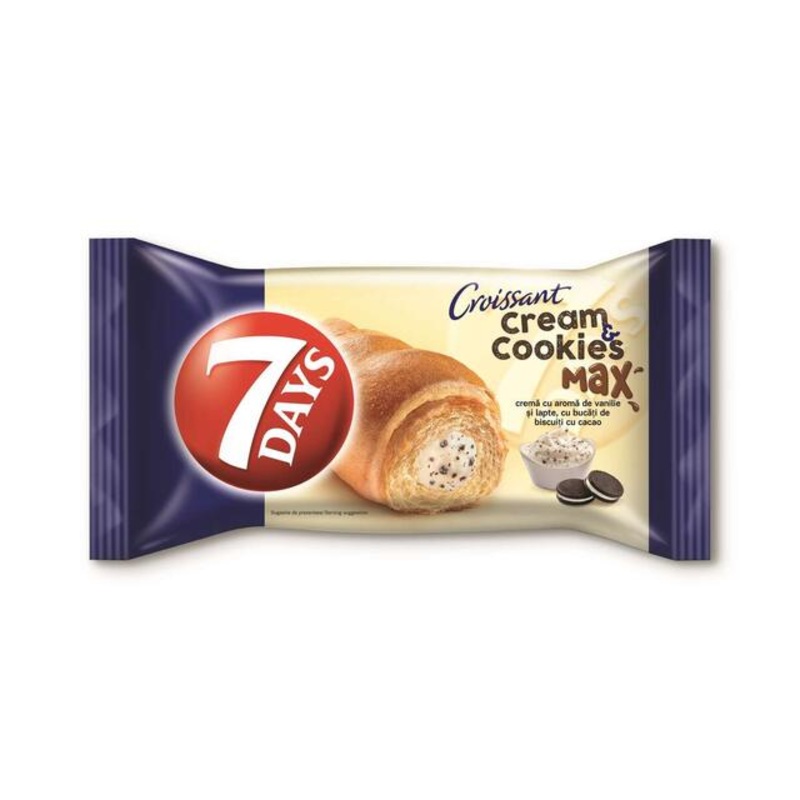 7 Days Cream Cookies Max Croissant with Vanilla & Milk Cream 92g | 7 Days In Lebanon