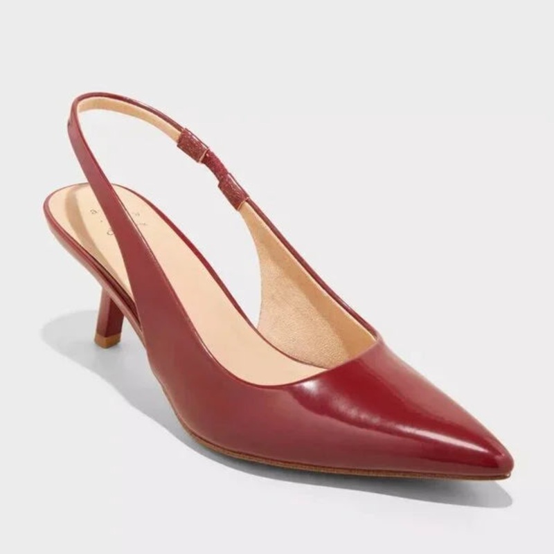 A New Day Women’s Burgundy Aubrey Slingback Heels |A New Day  In Lebanon