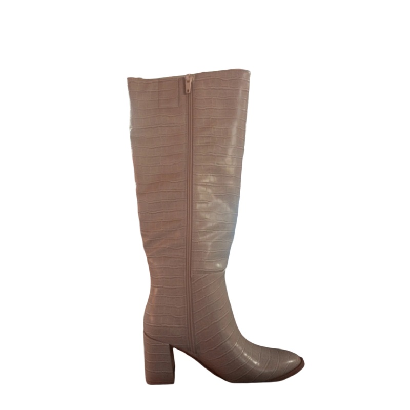 A New Day Women’s Light Beige Hight Anckel Leather Boots | A New Day In Lebanon