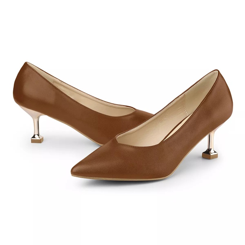 Allegra K Women’s Pointed Toe Low Kitten Heel Dress Pumps | Allegra K In Lebanon