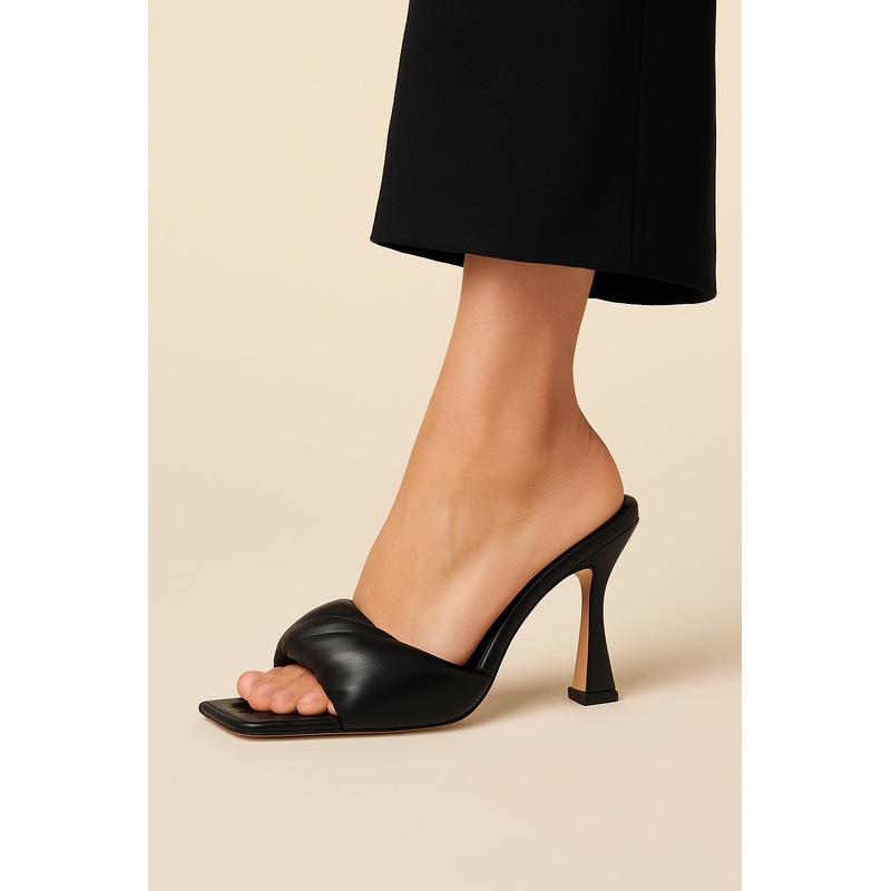 Asos Design Women’s Black Niki Paded Twist Heel Slipper |Asos Design In Lebanon