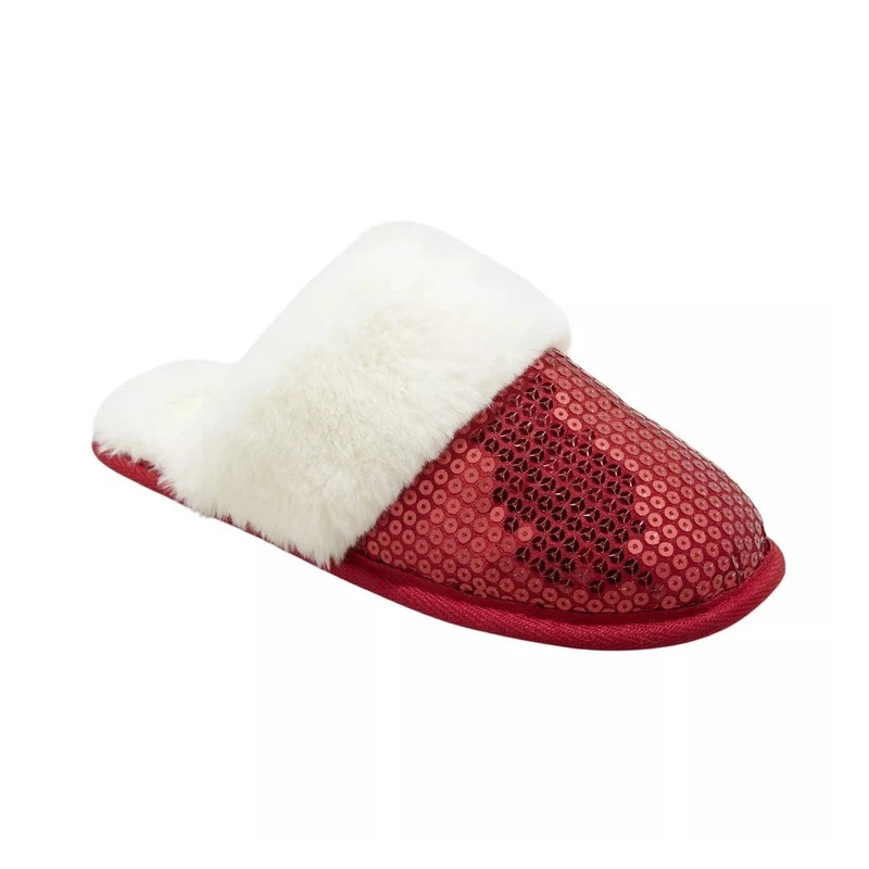 Auden Women’s Red Sequin Scuff Slippers |Auden In Lebanon