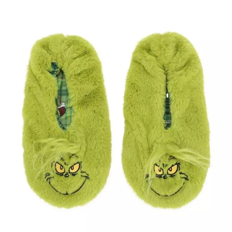 Bioworld The Grinch Women’s Faux Fur Slipper Socks Grippers | Bioworld In Lebanon