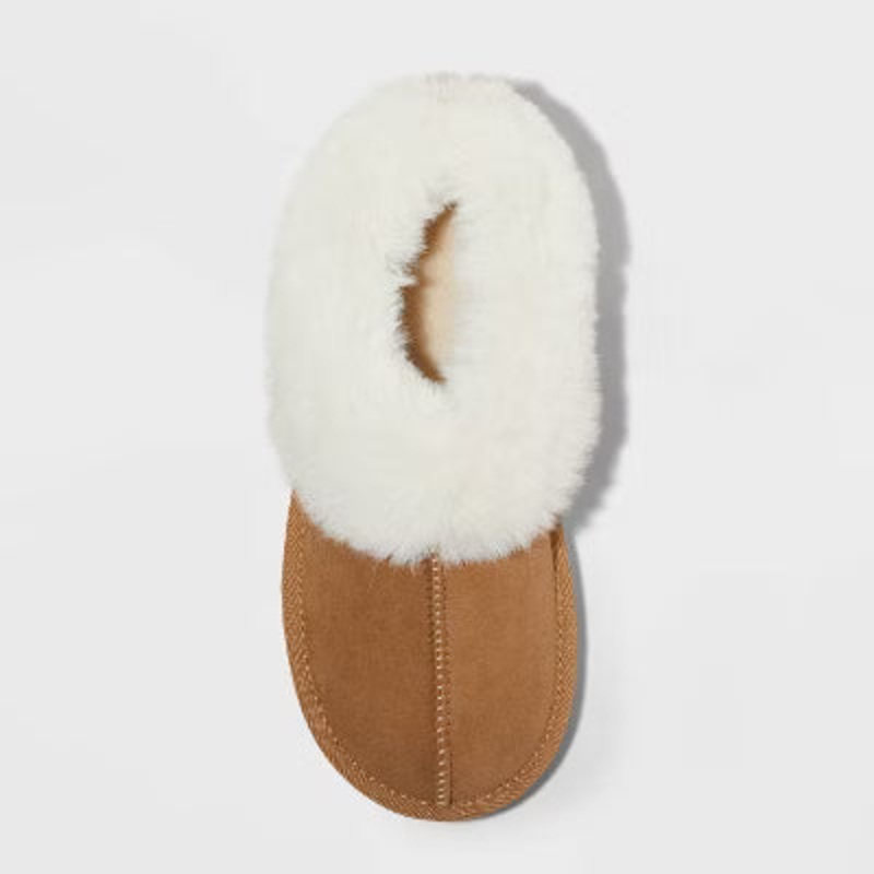 Cat & Jack Kid’s Mollie Faux Fur Cuff Scuff Slippers |Cat & Jack In Lebanon