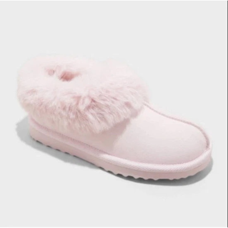 Cat & Jack Kids’ Pink Mollie Faux Fur Cuff Scuff Slippers | Cat & Jack In Lebanon