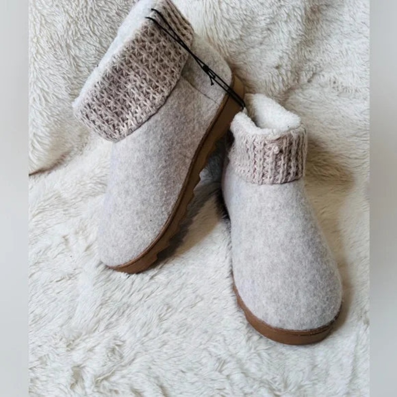 Dearfoams Women’s Dluxe Bella Knit Cuff Felted Bootie Slippers | Dearfoams In Lebanon