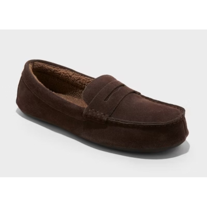 Goodfellow & Co Men’s Dark Brown Bodhi Genuine Suede Loafer Slippers | Goodfellow & Co In Lebanon