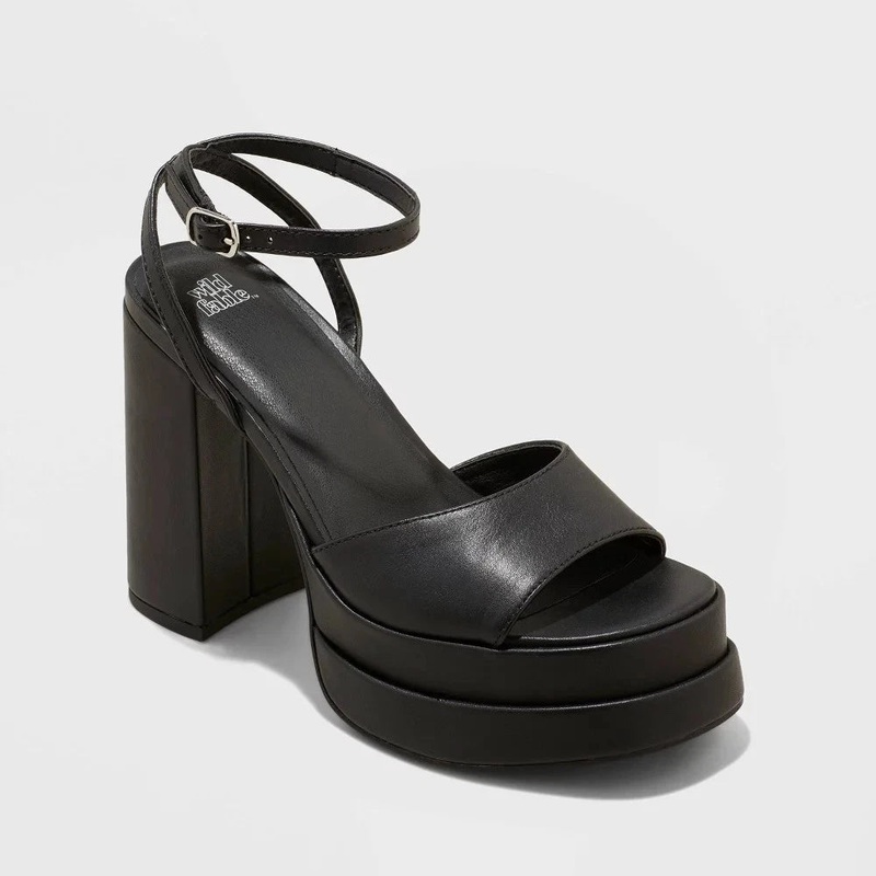 Wild Fable Women’s Black  Alessia Platform Heels with Memory Foam Insole|Wild Fable In Lebanon