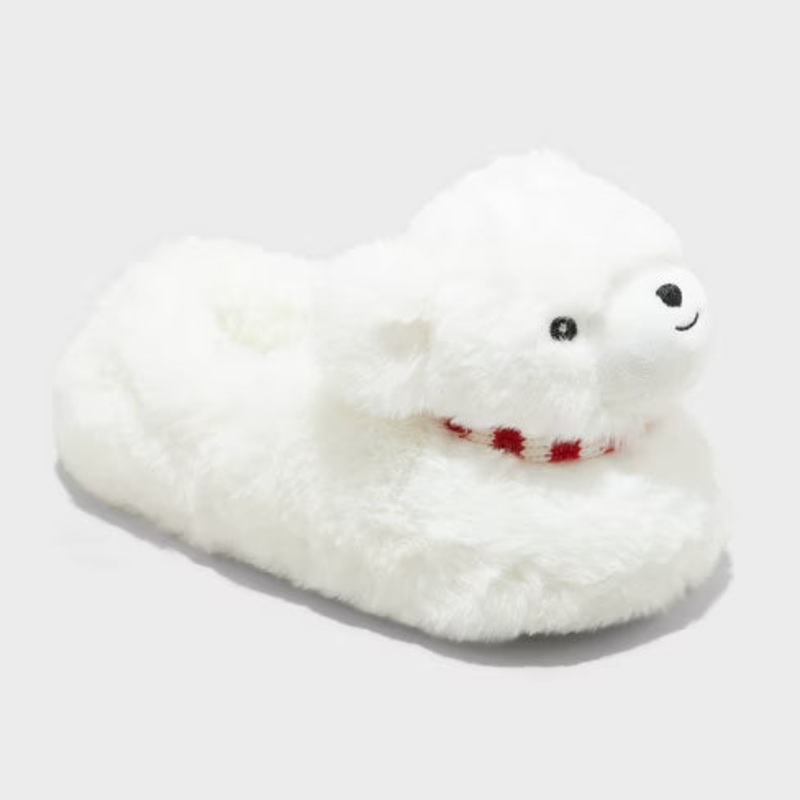 Wondershop Girl’s White Holiday Polar Bear Character Panduf |Wondershop In Lebanon