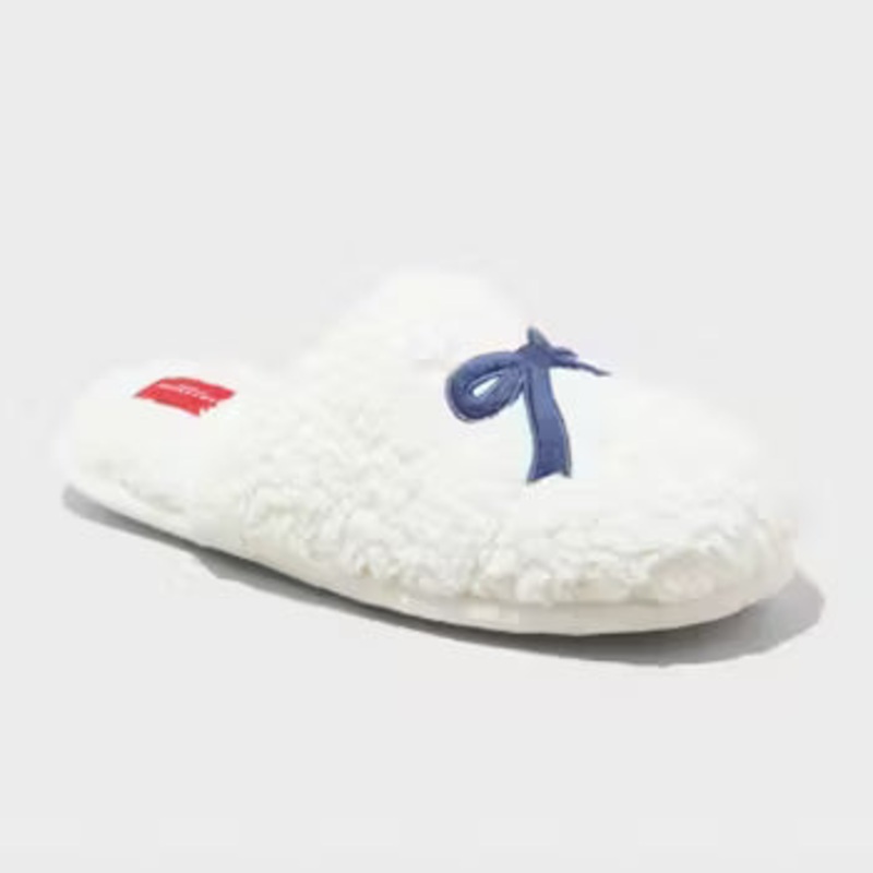 Wondershop Women’s Navy Blue Fleece Bow Scuff Slippers | Wondershop In Lebanon