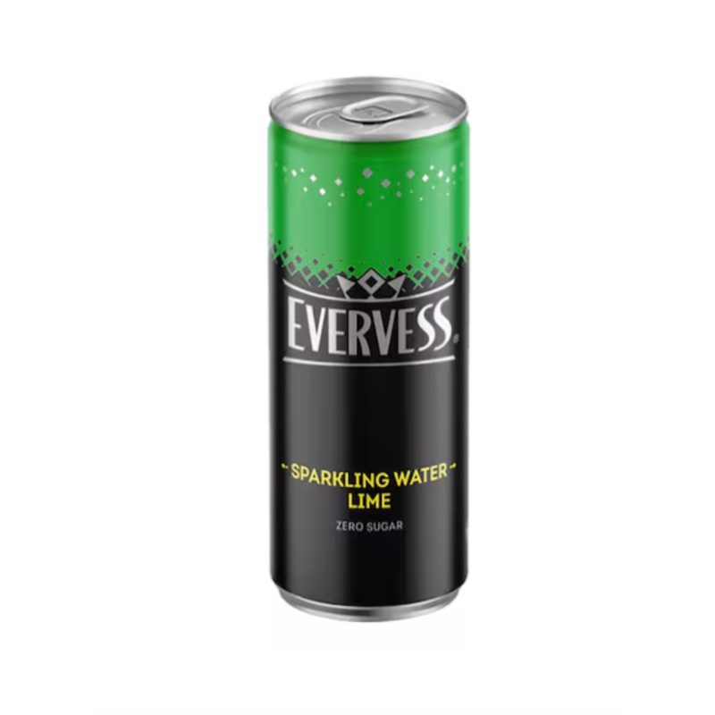 Evervess Sparkling Water Lime Can 250ml | Evervess  In Lebanon