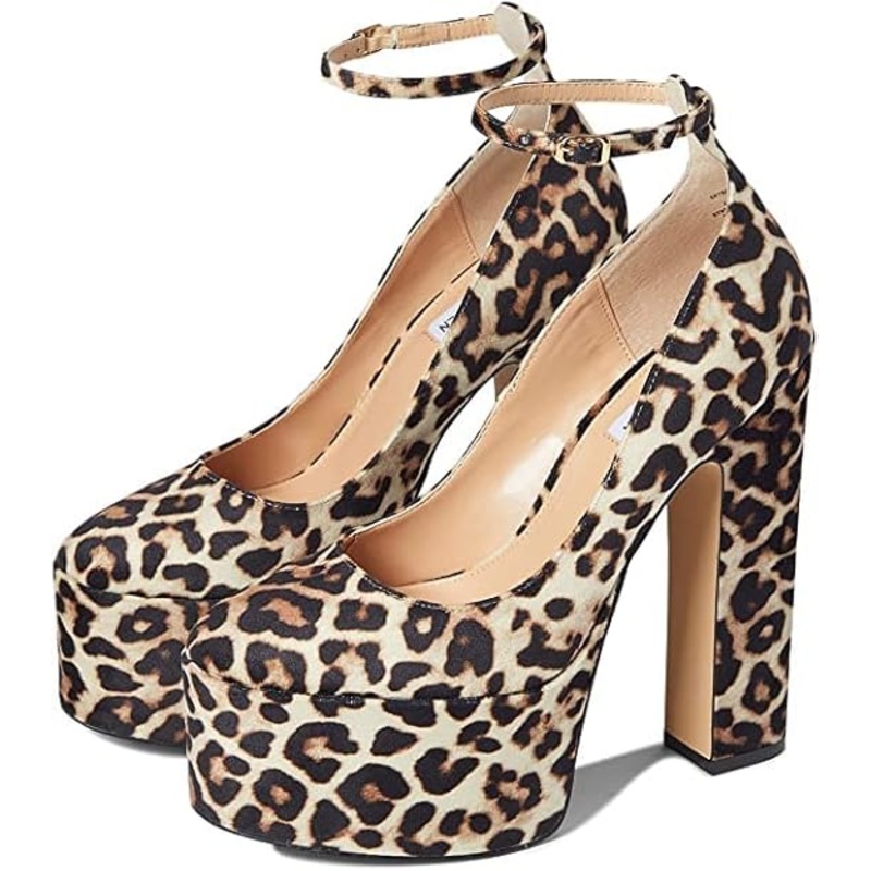 Steve Madden Women’s Animal Printed Skyrise Ankle-Strap Platform Pumps Heels |Steve Madden In Lebanon