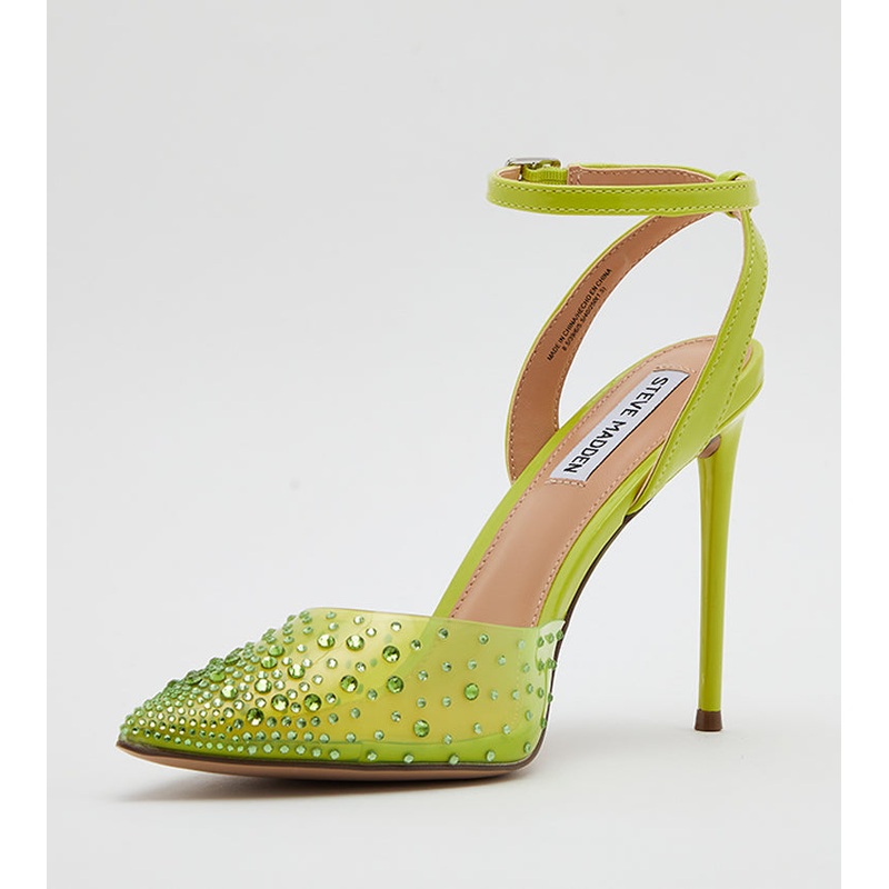 Steve Madden Women’s Neon Green Revert Stone High Heel  |Steve Madden in Lebanon