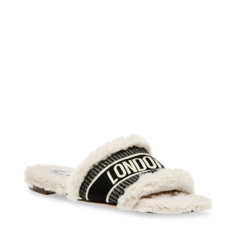 Steve Madden Women’s Off White Knox-F Slipper |Steve Madden In Lebanon