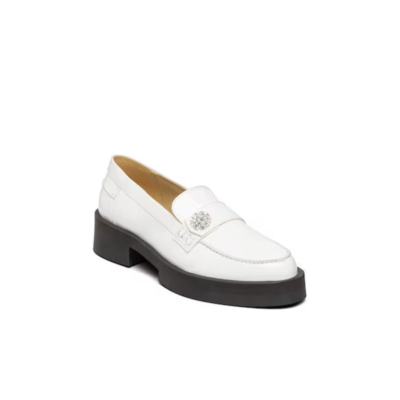 Steve Madden Women’s White Loafer shoes with solid Heel Meggie| Steve Madden in Lebanon