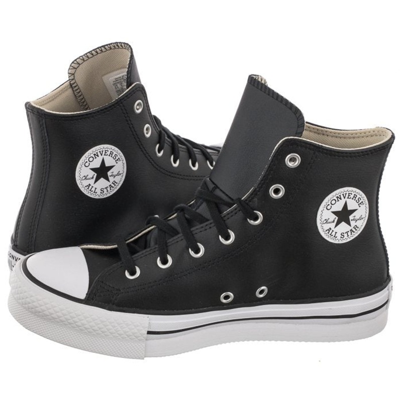 Converse Eva Lift Platform HI Black Leather Chuck Taylor All Star |Converse In Lebanon