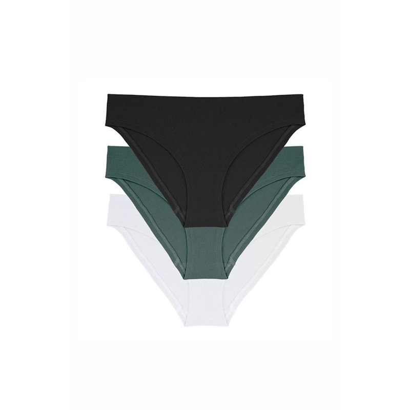 Dorina Women’s 3 Pcs Black/ Green / White Panties| Dorina In Lebanon