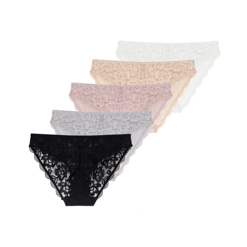 Dorina Women’s 5Pcs Ivory/ Beige/ Pink/ Grey/ Black Panties| Dorina In Lebanon