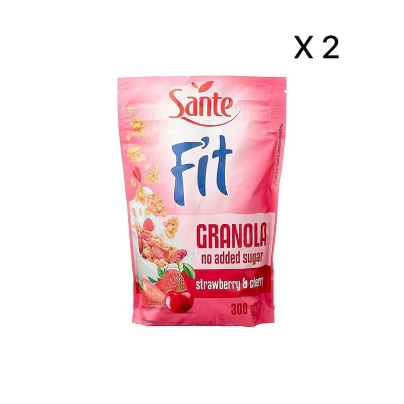 Sante Fit Granola Strawberry & Cherry 300g*2 -20%  | Sante In Lebanon