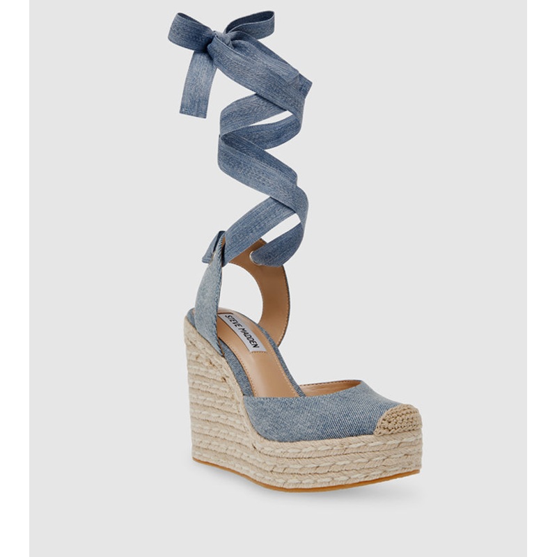 Steve Madden Women’s Blue Dafina Espadrille Wedge Sandals |Steve Madden In Lebanon