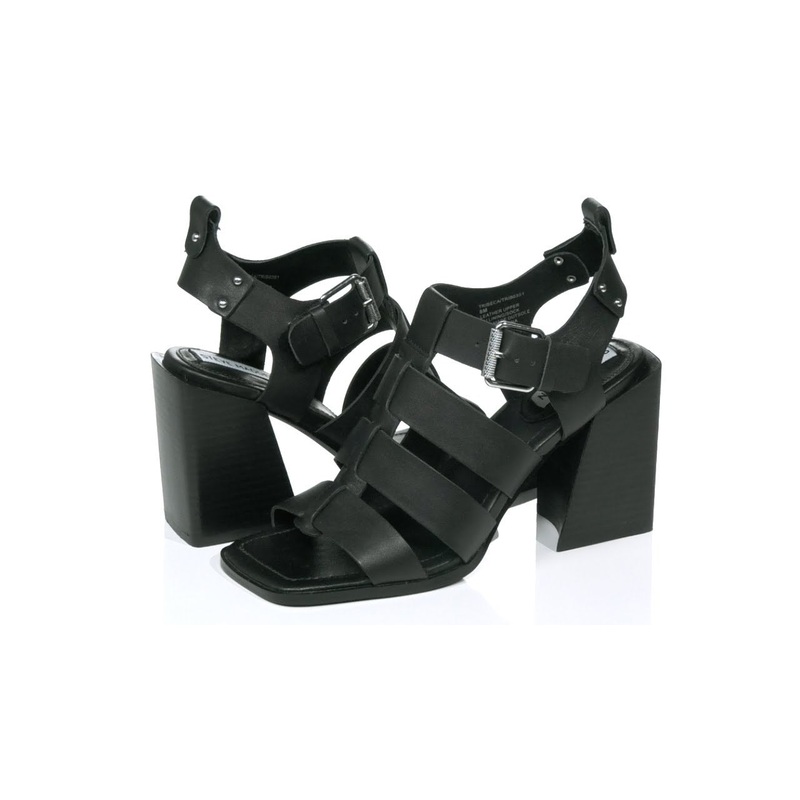 Steve Madden Women’s Tribeca Black Leather Sandal | Steve Madden In Lebanon