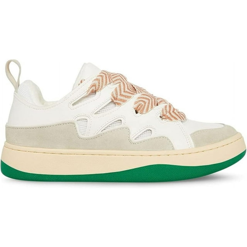 Steve Madden Women’s White & Green Double Laced Roaring Sneakers |Steve Madden In Lebanon