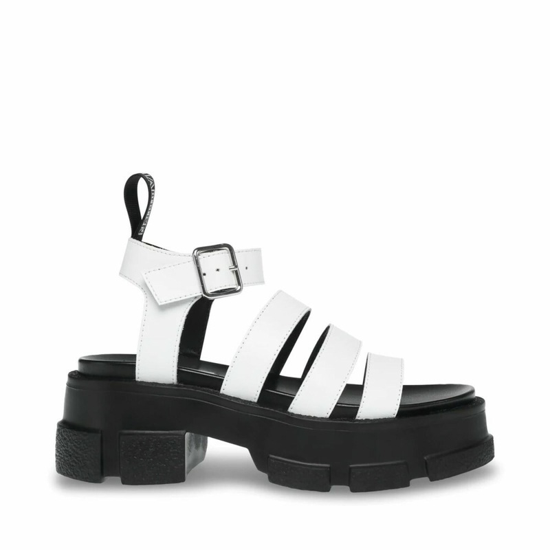 Steve Madden Women’s White Pioneer Wedge Sandals |Steve Madden In Lebanon