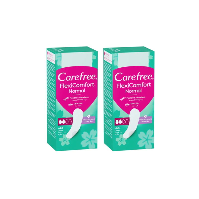 Carefree Flexi Comfort Normal Delicate Scent 44 Liners 1 +1 Free | Carefree In Lebanon