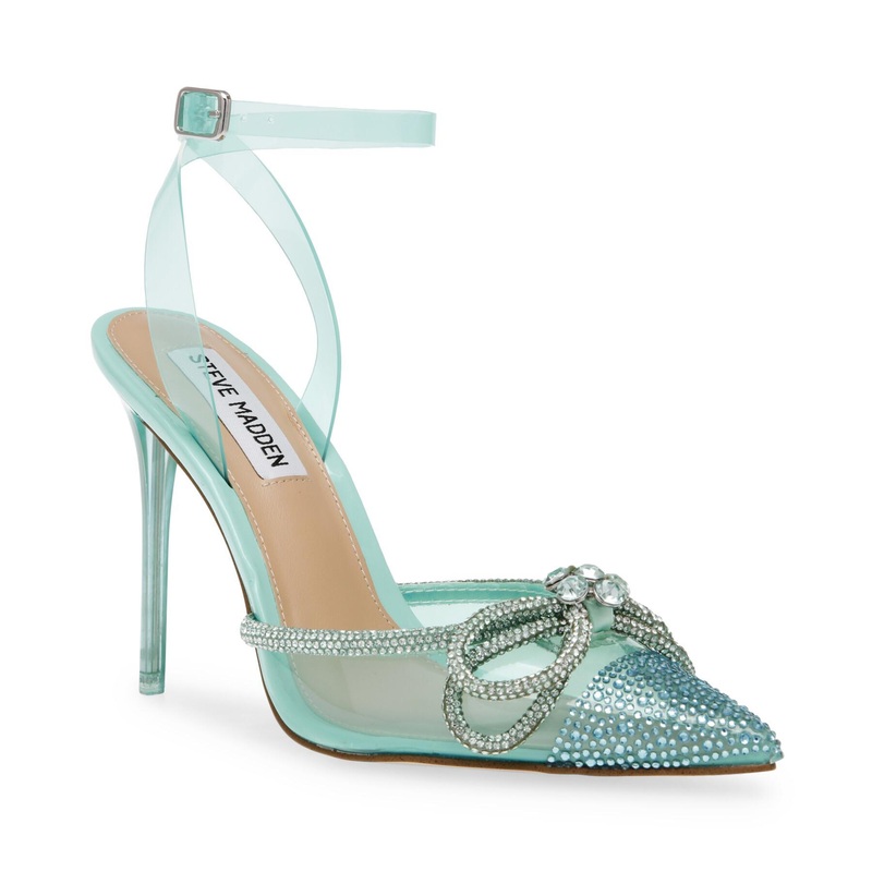 Steve Madden Women’s Aqua Sea Glass Synthetic Valance Sandals | Steve Madden In Lebanon