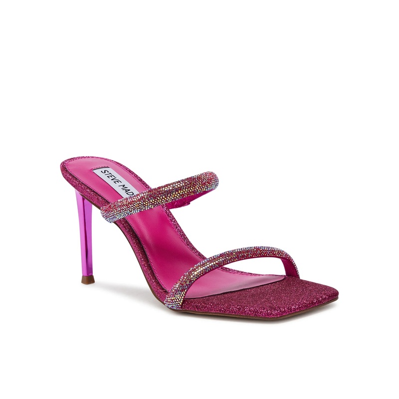 Steve Madden Women’s Pink Iridescent Microsuede Emporium-R Sandals | Steve Madden In Lebanon