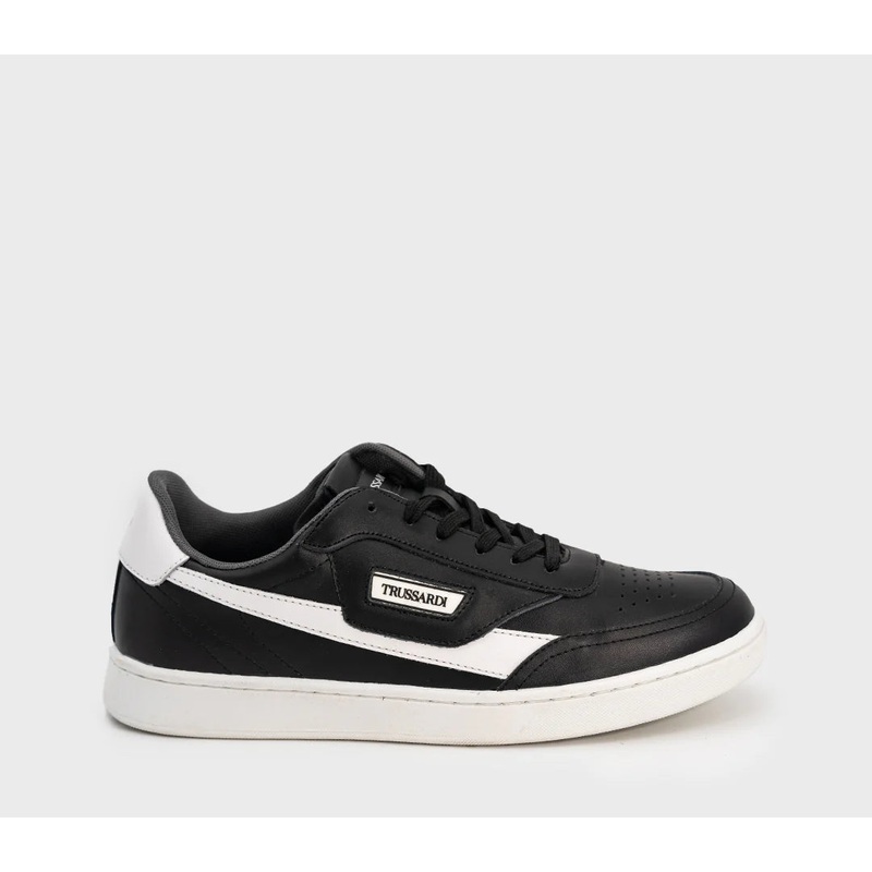 Trussardi Men’s Black & White Craft Sneakers | Trussardi in Lebanon