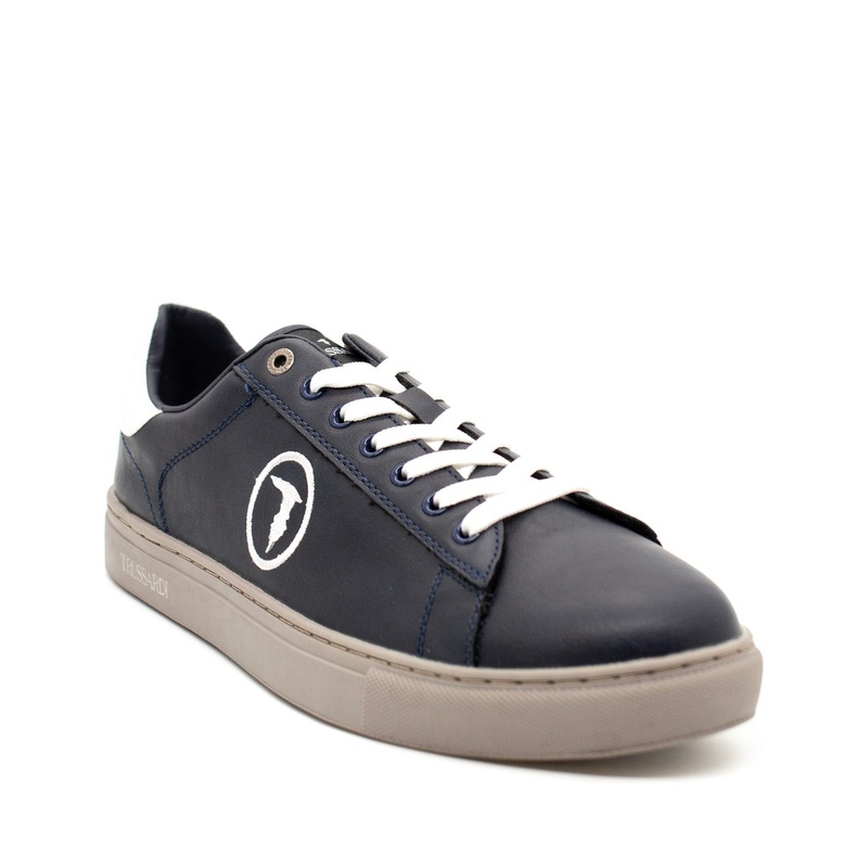 Trussardi Men’s Navy Blue Danus Stitch NM Sneakers | Trussardi in Lebanon